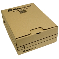 Arkivbox A4 B-box, 12cm højde, brun 